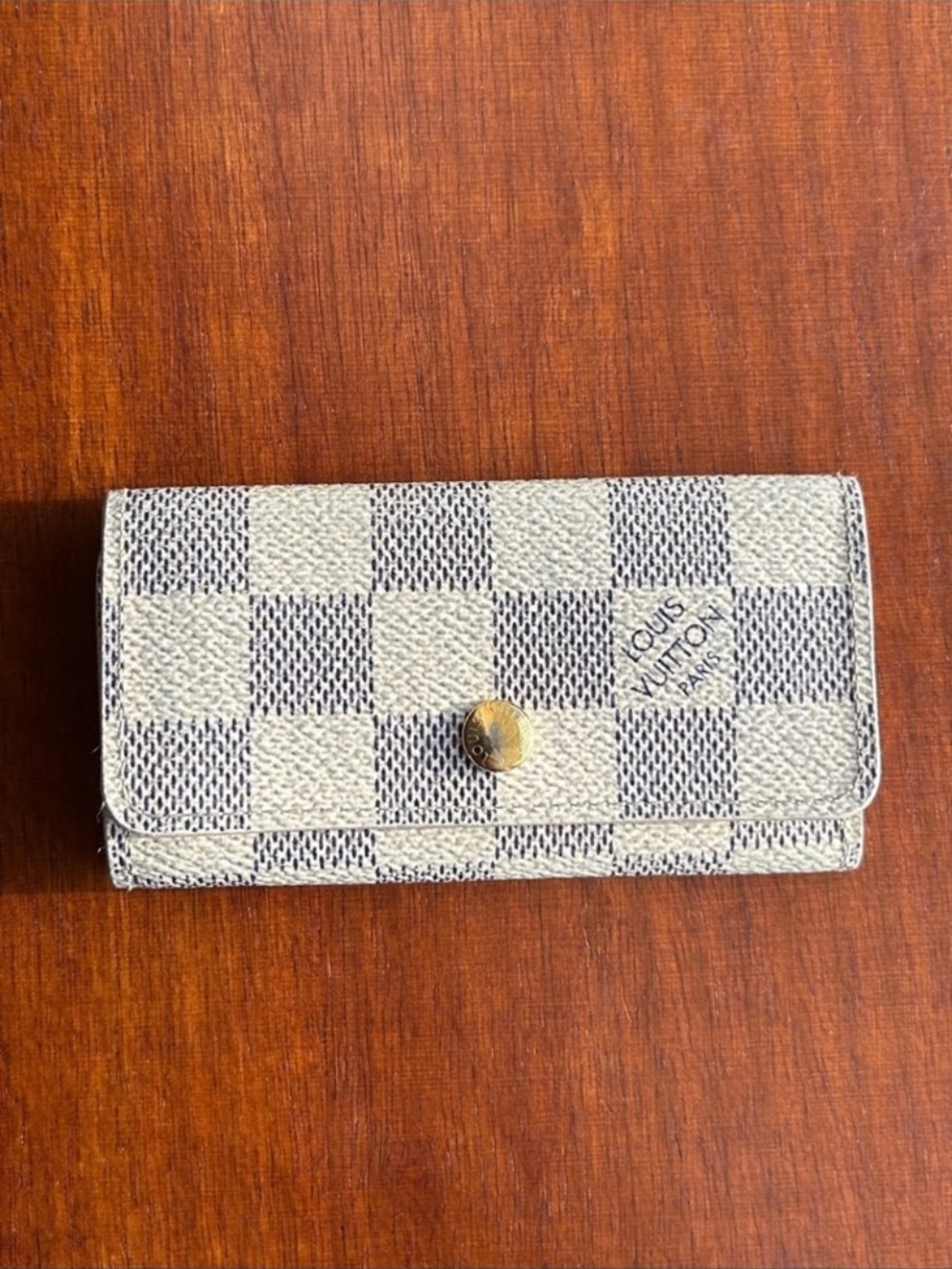 Louis Vuitton Damier Azur key holder